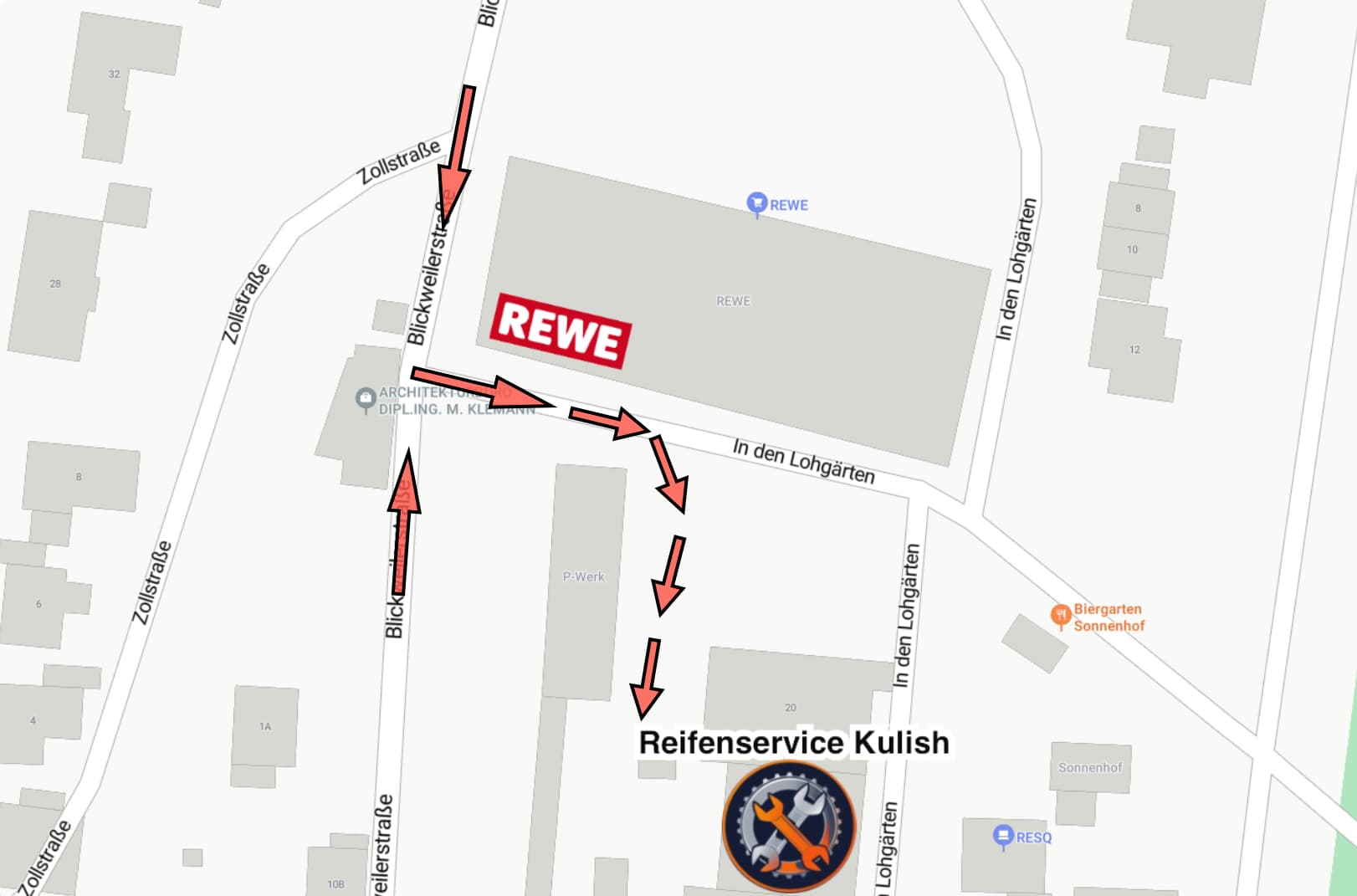 Wohin muss man gehen?